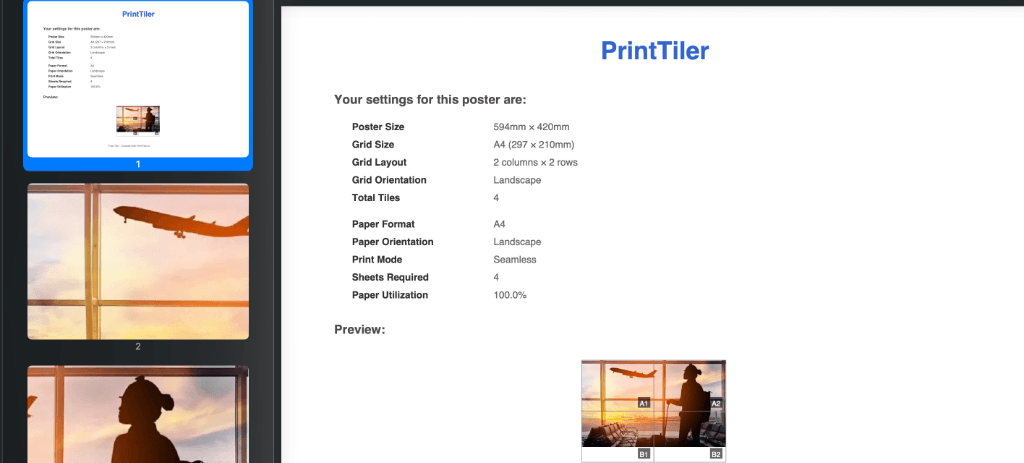 Screenshot of exported PDF preview page.